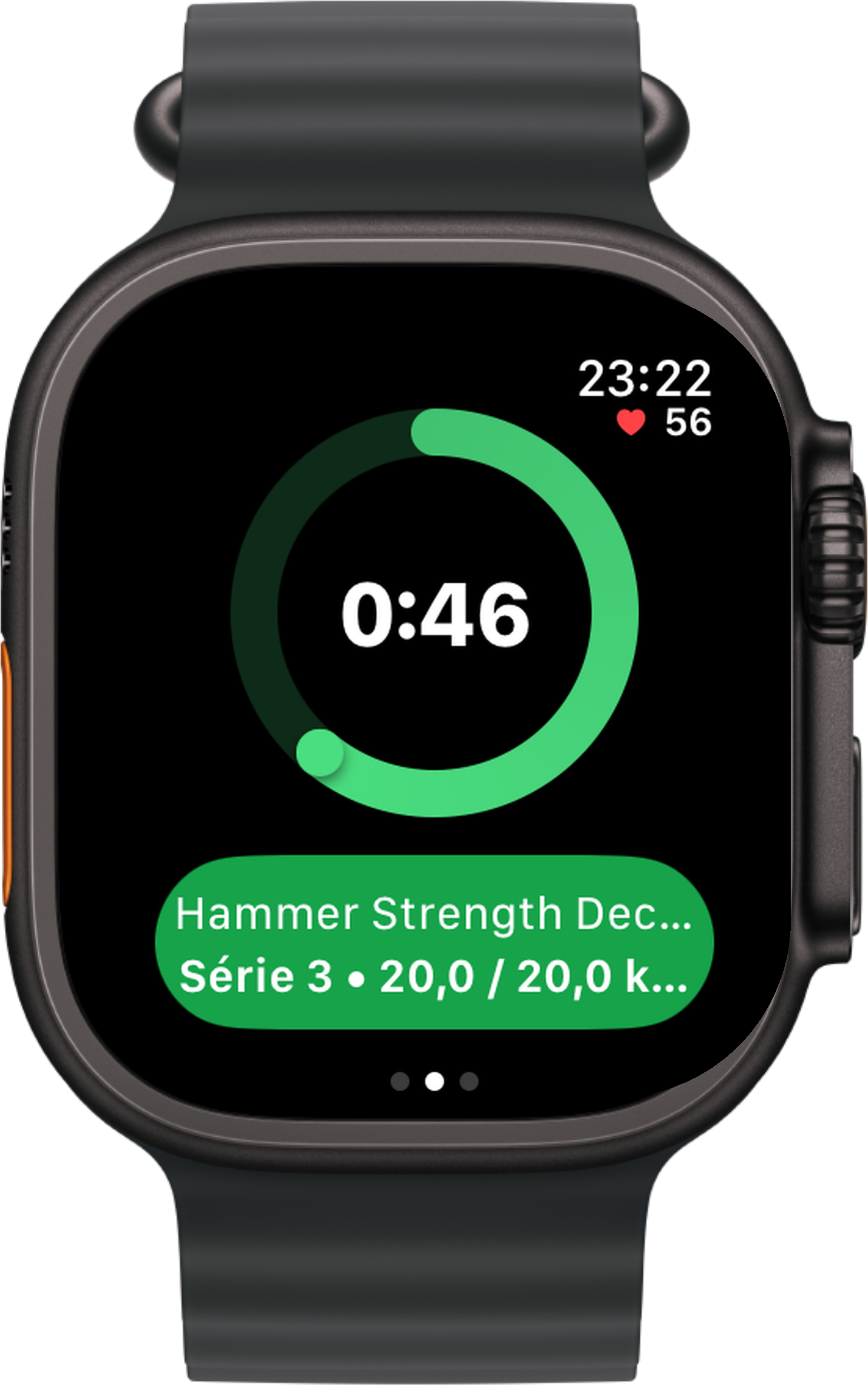 Rest timer na Apple Watch Ultra